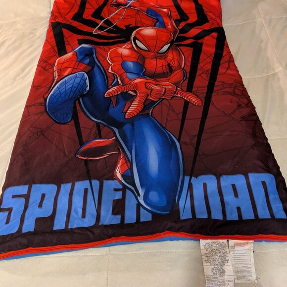 Marvel 2019 Spiderman, kids sleeping slumber bag, 26x46 in ,red/blue/multi - Picture 9 of 9